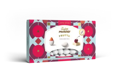 Maxtris Amarena - cioccolato bianco 60% con mandorle