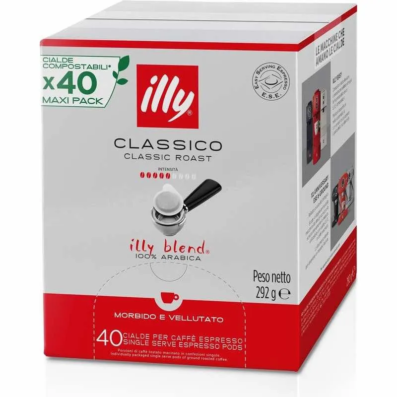 40 Illy E.S.E. Pads Tostato Classico - Authentischer italienischer Kaffee
