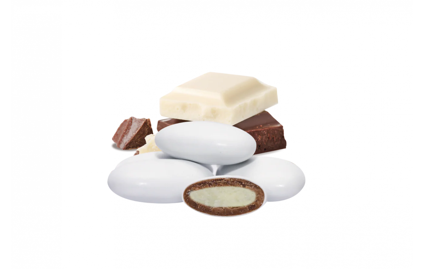 1kg Maxtris Two Milk Classico Bianco - Gluten-Free White Chocolate