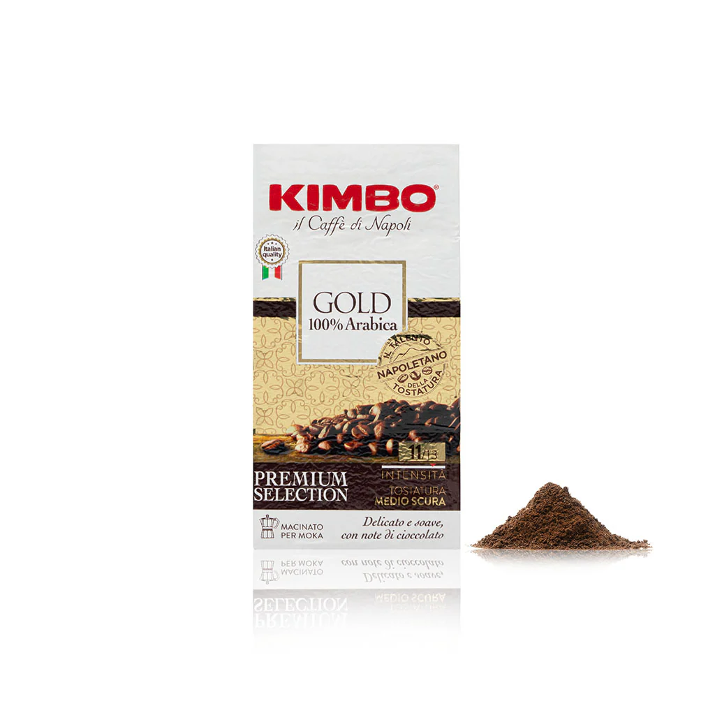 250g Kimbo Caffè Macinato Gold 100% Arabica - Intensità 11/13