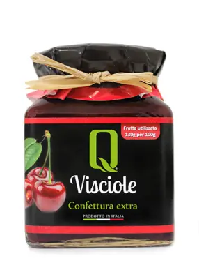 350g Dżem Extra Quattrociocchi Wiśnie Dziko Rosnące - Rzemieślniczy Bez Konserwantów