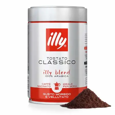 250g Illy Ground Coffee CLASSICO - 100% Arabica Premium