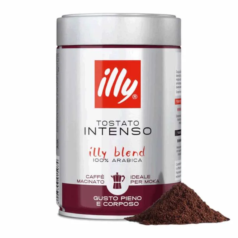 250g Illy Ground Coffee INTENSO - 100% Arabica Dark Roast