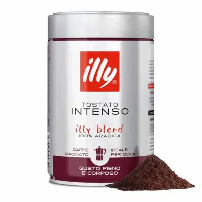 250g Illy Ground Coffee INTENSO - 100% Arabica Dark Roast
