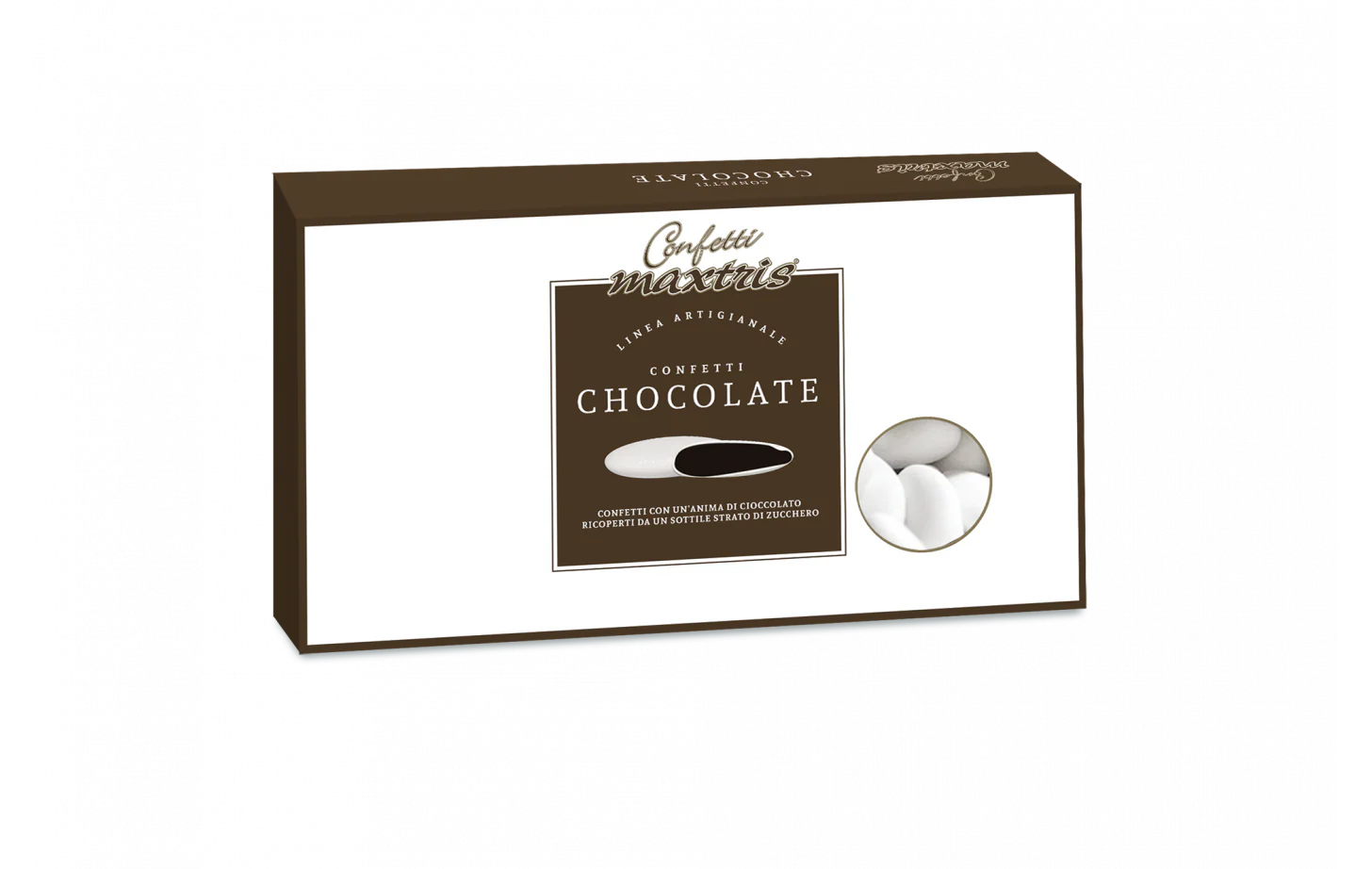 1kg Confetti al Cioccolato Bianchi Maxtris - białe migdały w czekoladzie