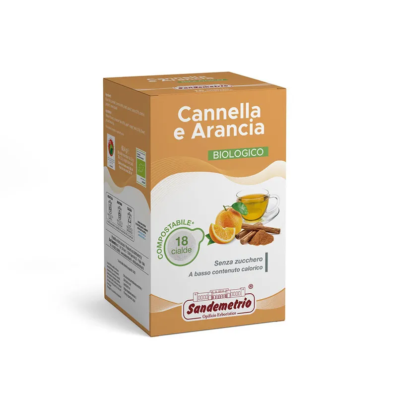 18 Cialde Infuso Cannella e Arancia Bio Sandemetrio - Bio-Zimt-Orangen-Aufguss