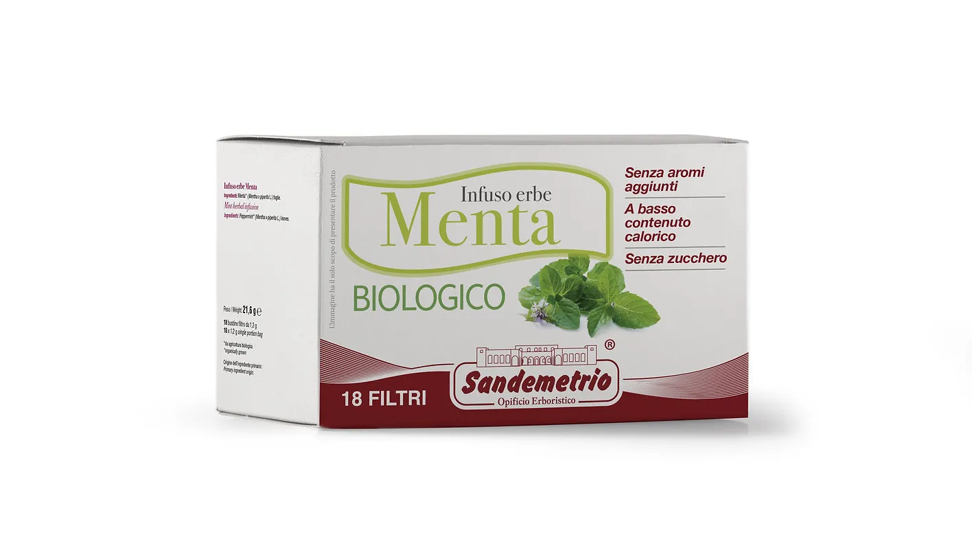 18 Filtri Sandemetrio Infuso Erbe Menta - Tisana alla Menta