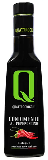 250ml Quattrociocchi Extra Virgin Olive Oil with Organic Chili Pepper - Olio Piccante Bio