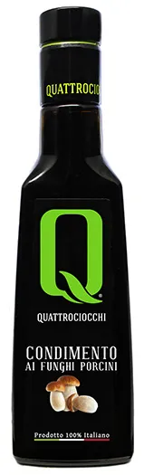 250ml Quattrociocchi Extra Virgin Olive Oil with Porcini Mushrooms - Olio ai Porcini