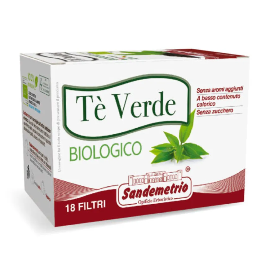18 Filtri Sandemetrio Bio Tè Verde - Tisana Biologica