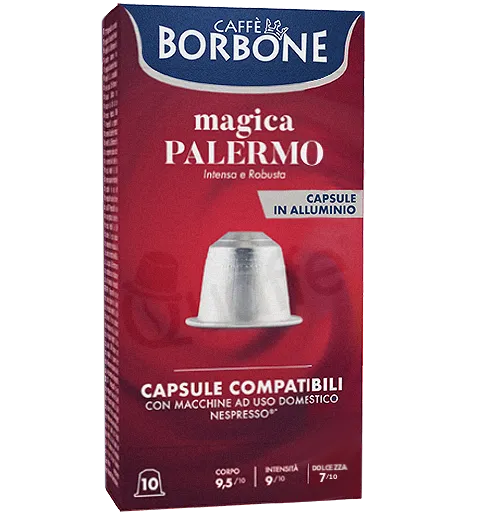 10 kapsułek Borbone Palermo Aluminiowe - kompatybilne z Nespresso