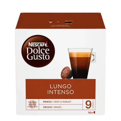 16 Nescafé Dolce Gusto LUNGO INTENSO Capsules - Brazilian Arabica & Robusta