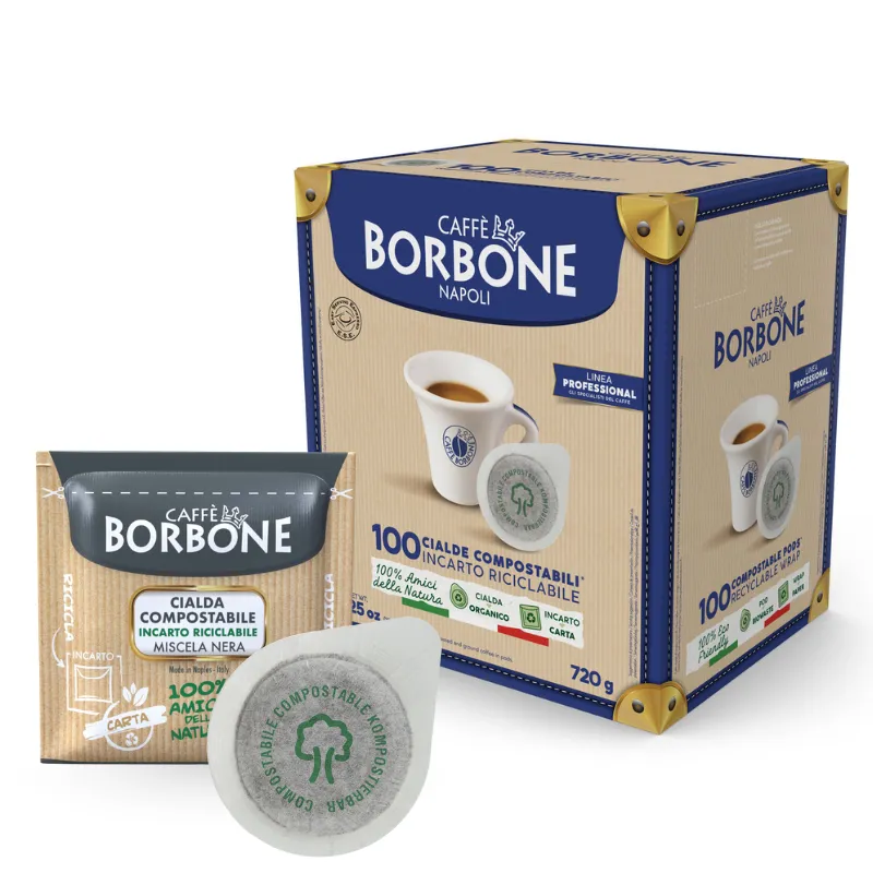 100pz Borbone Black Blend – Cialde ESE Compostabili