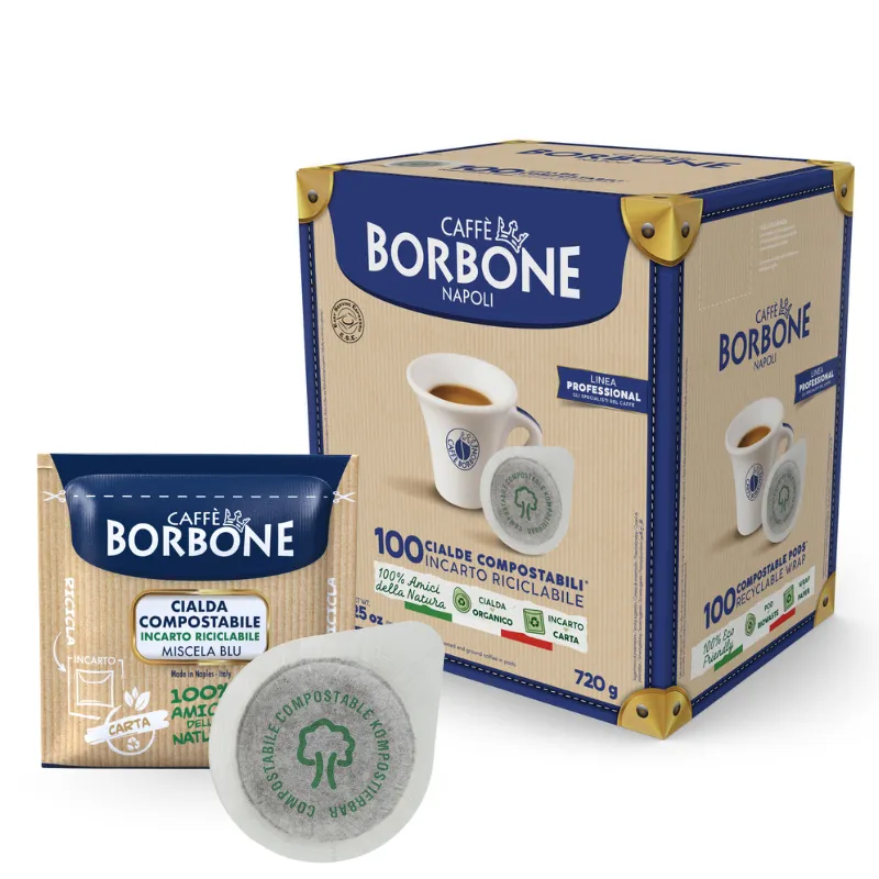 100szt Borbone Blue Blend – Saszetki ESE Kompostowalne