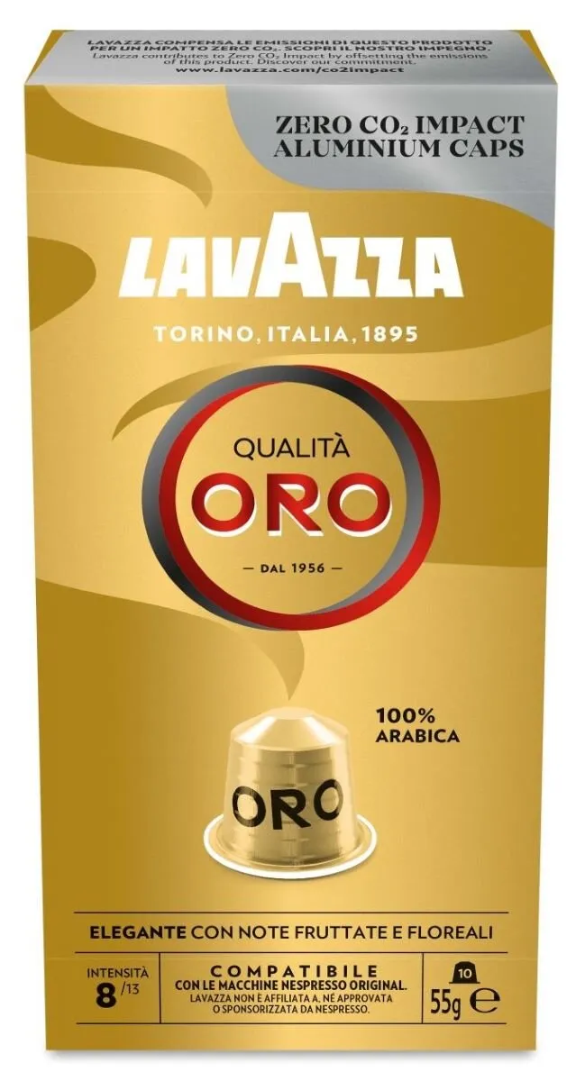 10 Stück Lavazza Qualità Oro – Nespresso Arabica Kapseln