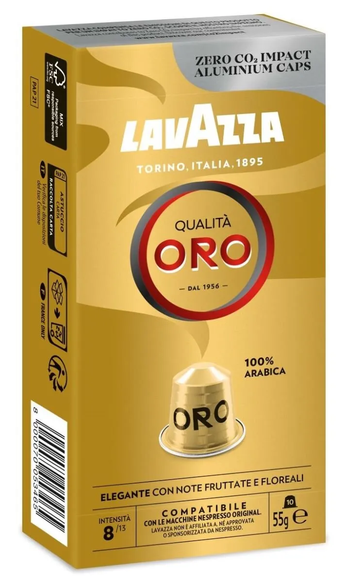 10 Stück Lavazza Qualità Oro – Nespresso Arabica Kapseln