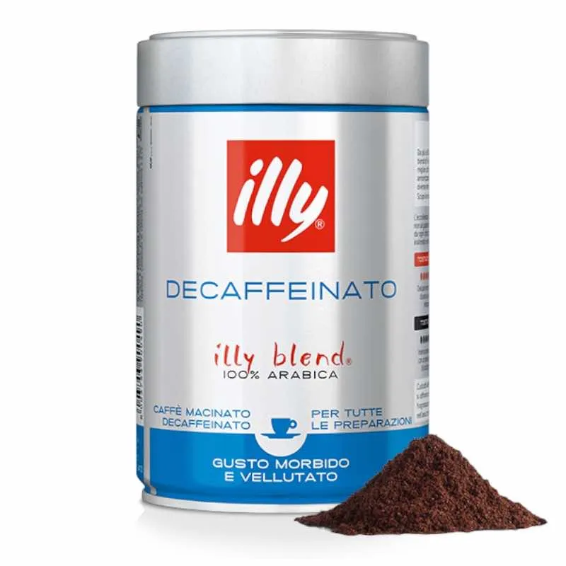 250g Illy Kawa Mielona Bezkofeinowa – Słoik