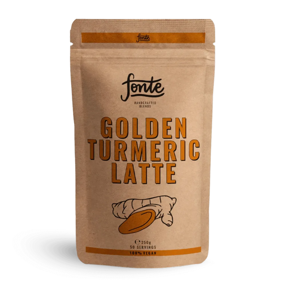 FONTE Golden Turmeric Latte 250 g – Wegańska mieszanka z kurkumą