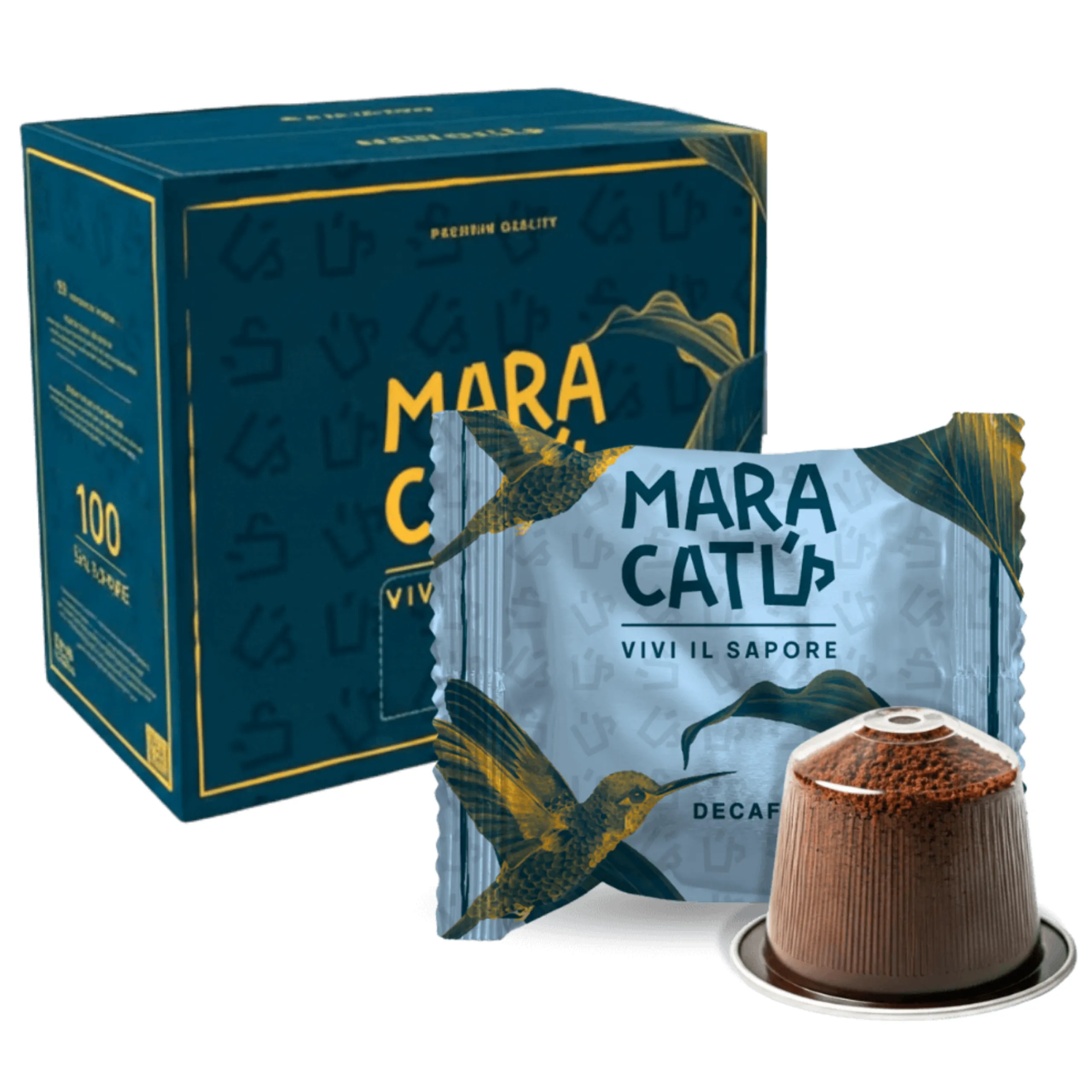100 Capsules Maracatú Decaffeinated  - Nespresso compatible, intensity 8/10