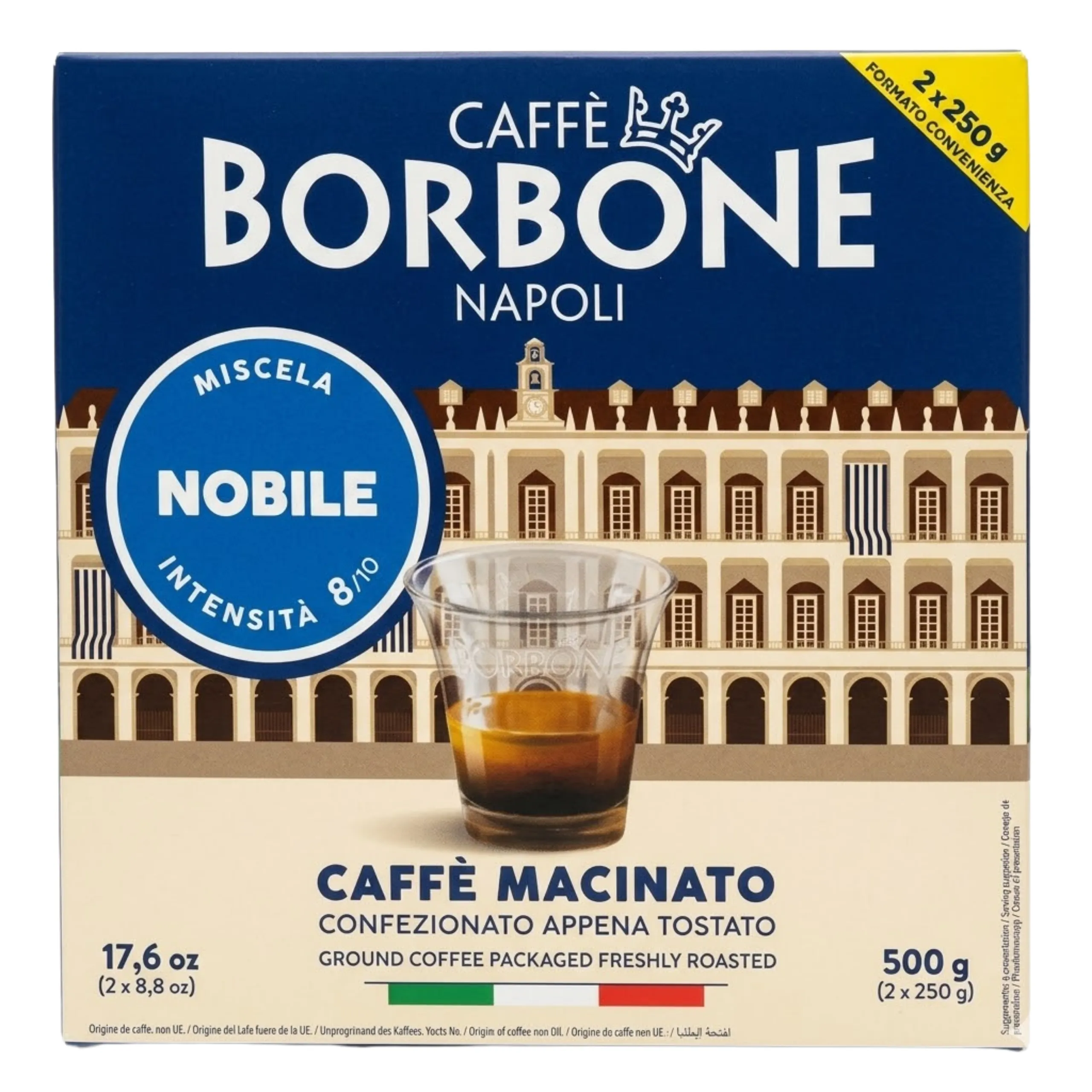 2x250g Gemahlener Borbone Moka Kaffee NOBILE Blend BIPACK - Premium-Paket