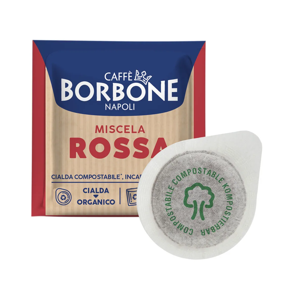 150 RED Compostable Pods Caffè BORBONE Red Blend