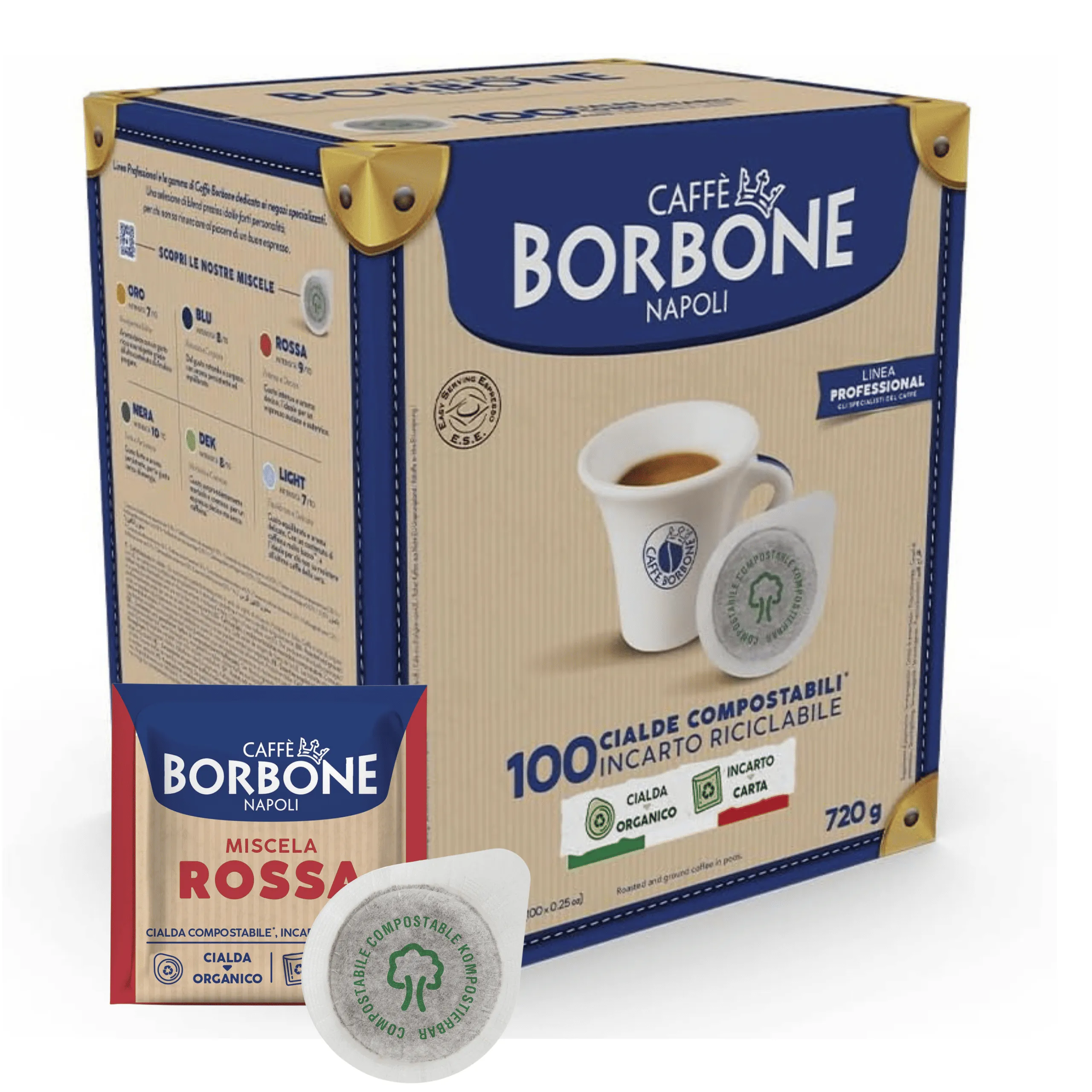 100szt Borbone Red Blend – Saszetki ESE Kompostowalne