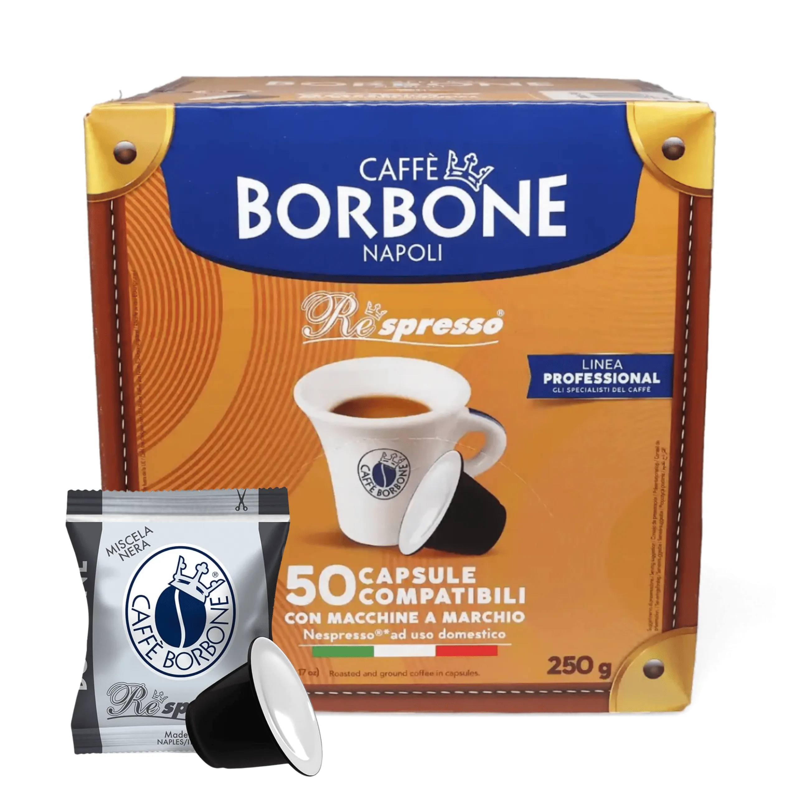 50 Kapsułek Borbone Miscela NERA - Nespresso Kompatybilne Włoska Kawa