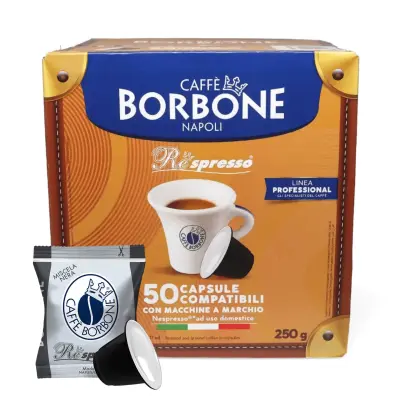 50 Borbone Miscela NERA Capsules - Nespresso Compatible Italian Coffee