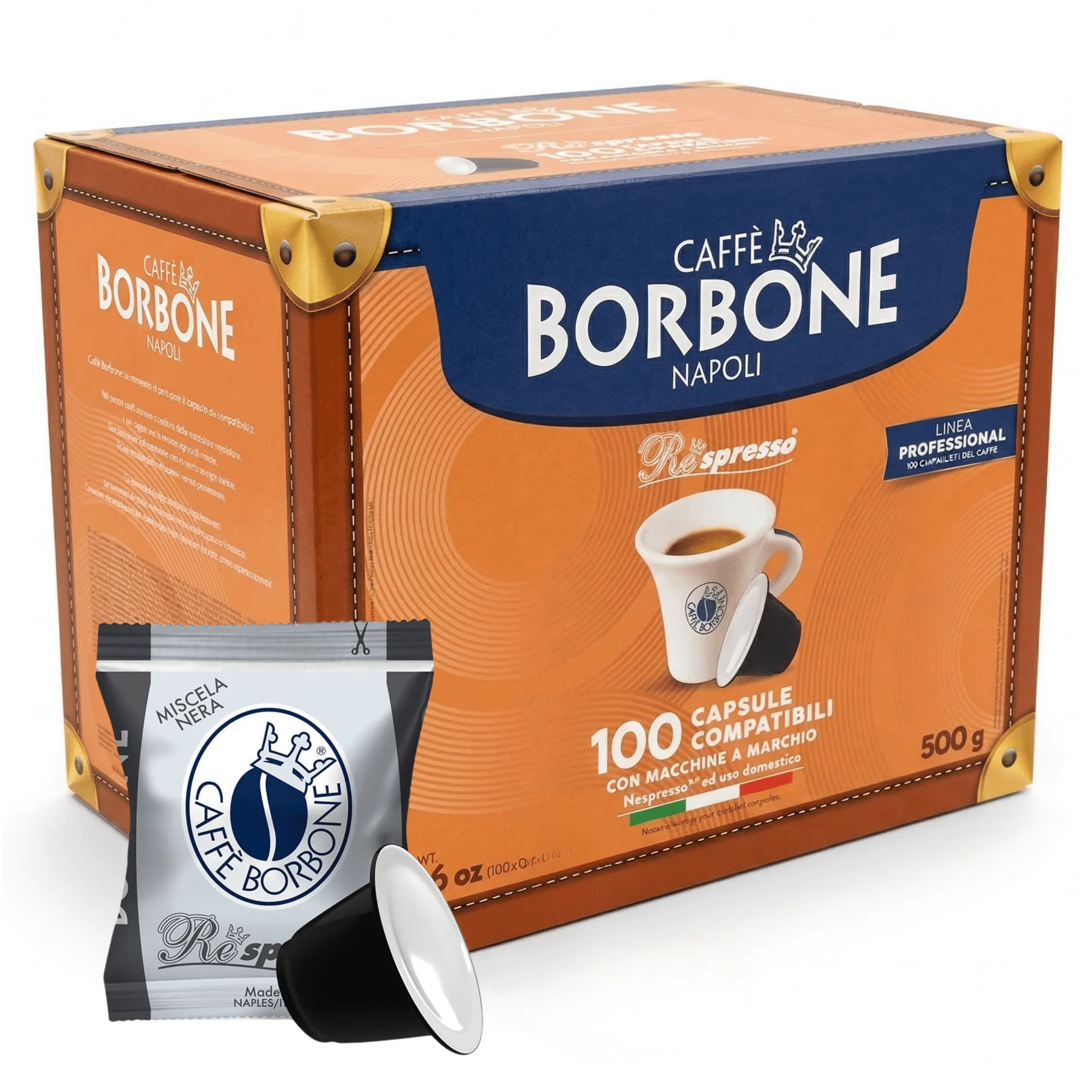 100 Kapsułek Caffè BORBONE Respresso BLACK Blend do Nespresso - Intensywne Espresso
