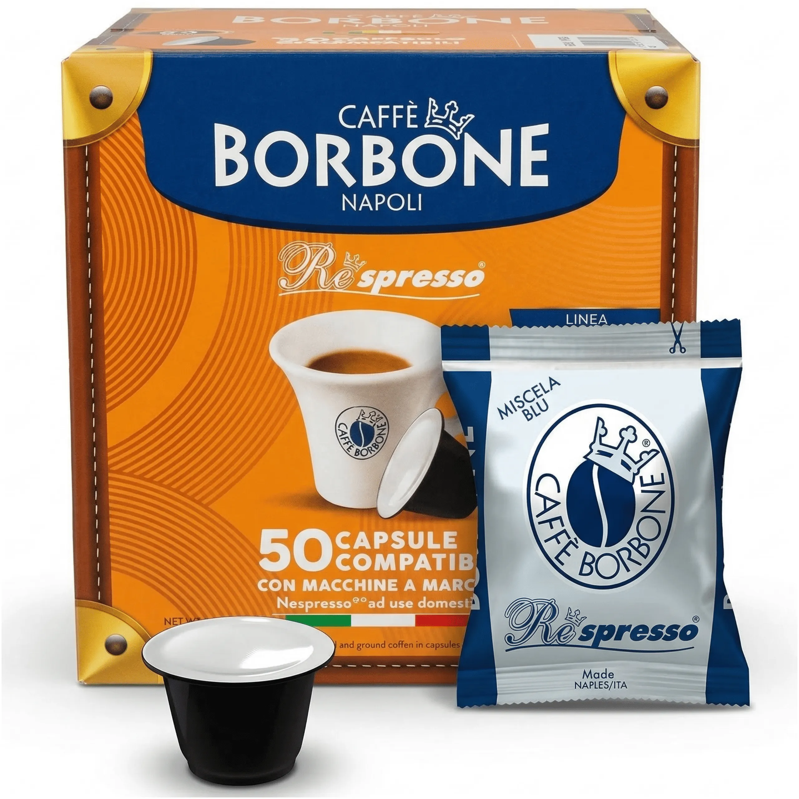 50 Kapsułek Borbone Respresso BLUE Blend Kompatybilnych z Nespresso - Klasyczny Bar