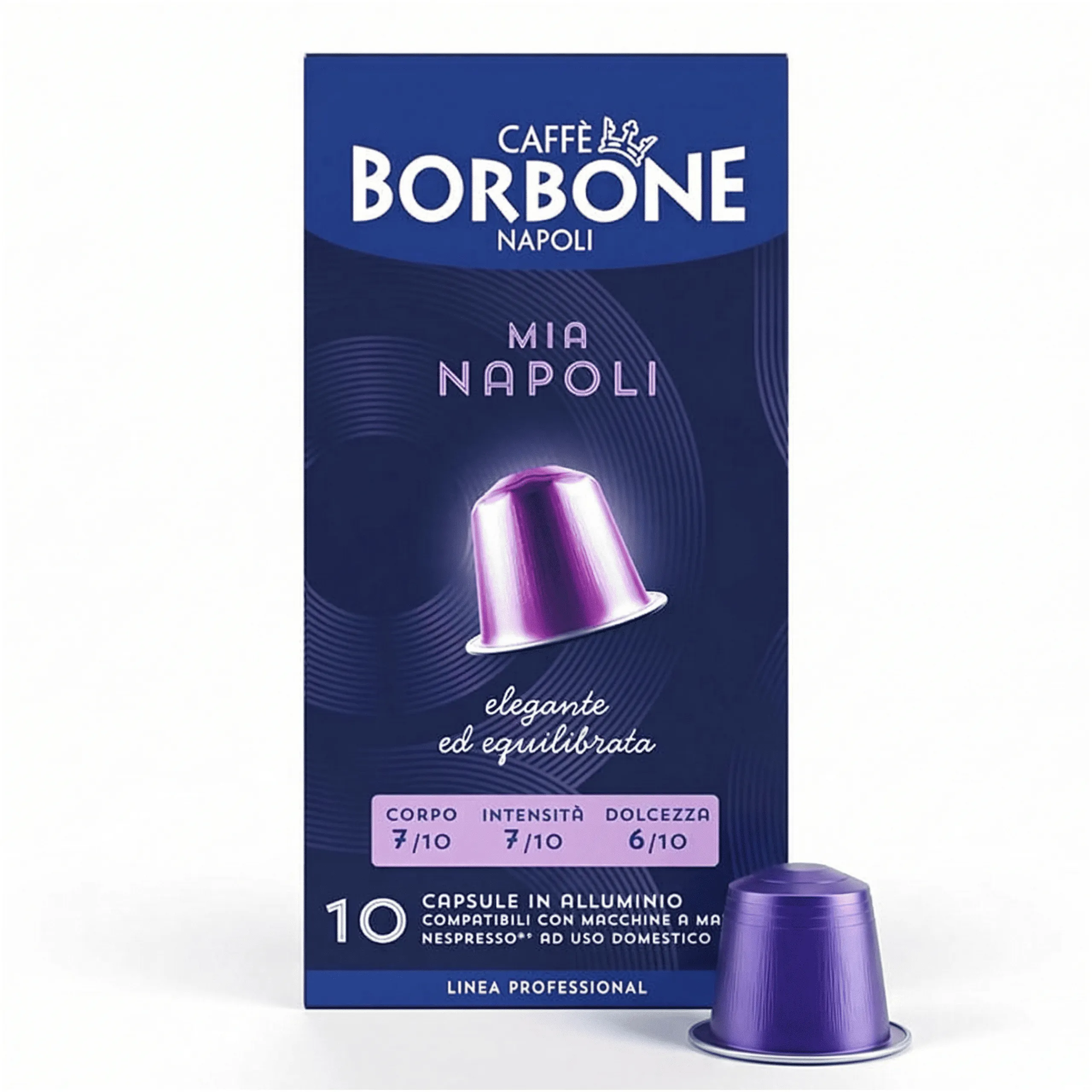 10 Aluminum Caffè Borbone Mia NAPOLI Coffee Capsules for Nespresso