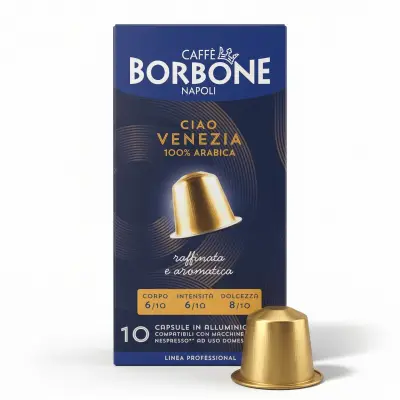 10 Caffè Borbone Ciao VENEZIA Aluminum Coffee Capsules for Nespresso
