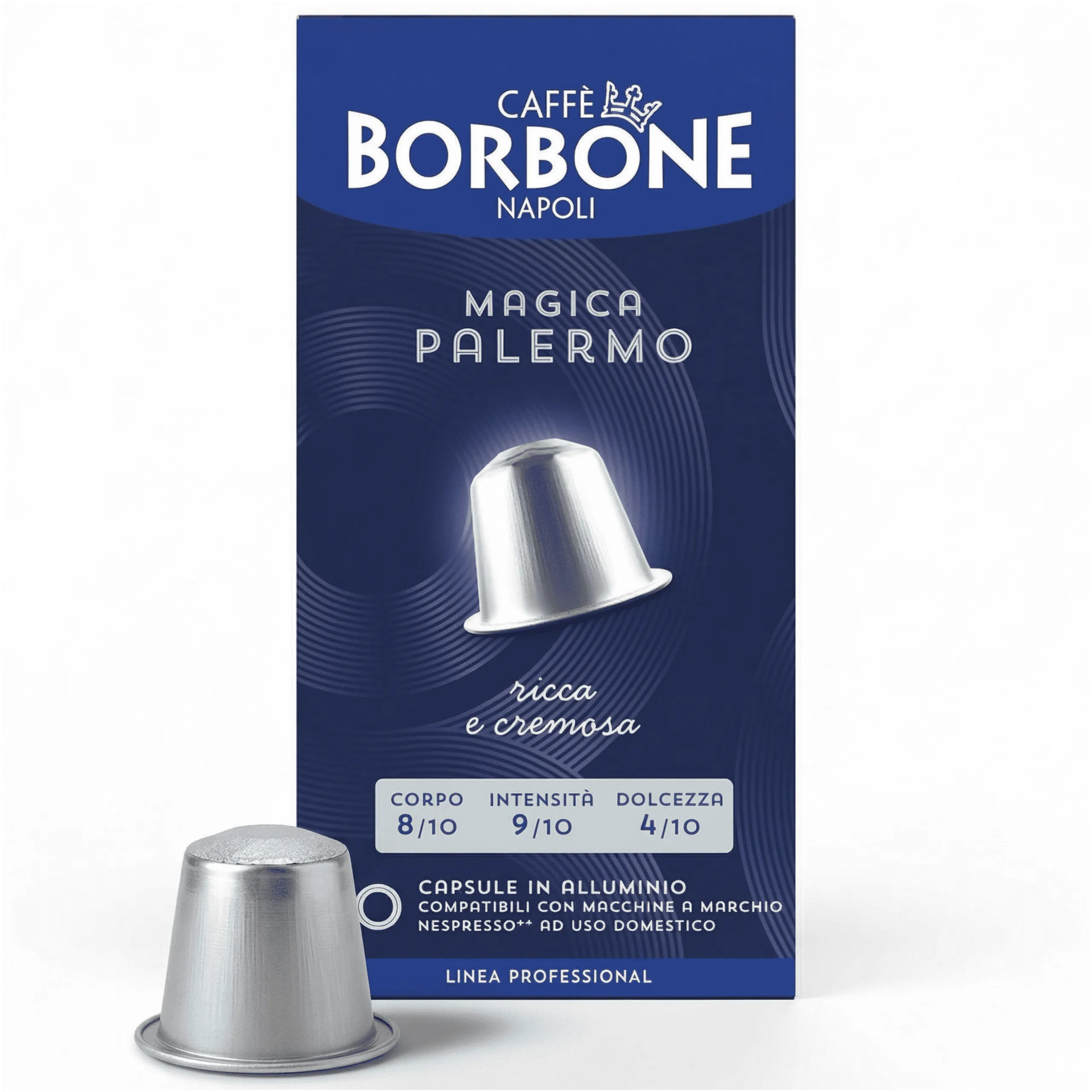 10 Borbone Palermo Aluminum Capsules - Nespresso Compatible