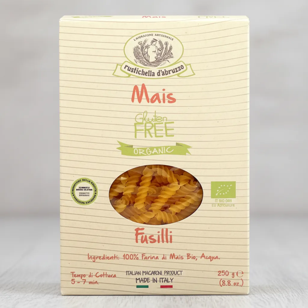 250g Rustichella d'Abruzzo Fusilli di Mais – Organic Gluten-Free Pasta