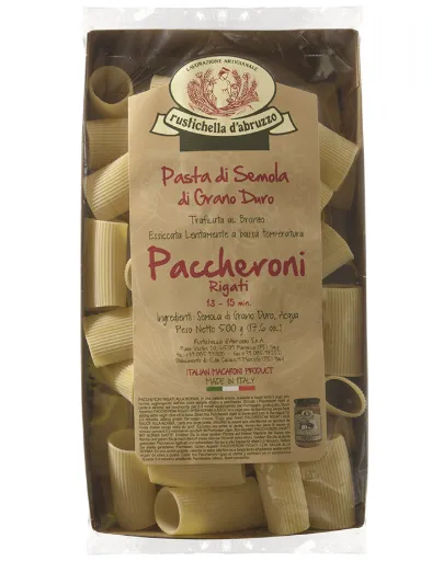 500g Rustichella d'Abruzzo Paccheroni Rigati – Rowkowane Gigantyczne Rurki