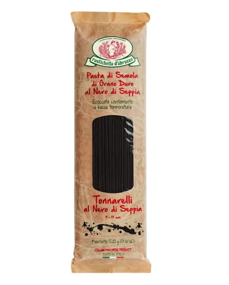 500g Rustichella Tonnarelli al Nero di Seppia – Schwarze Nudeln