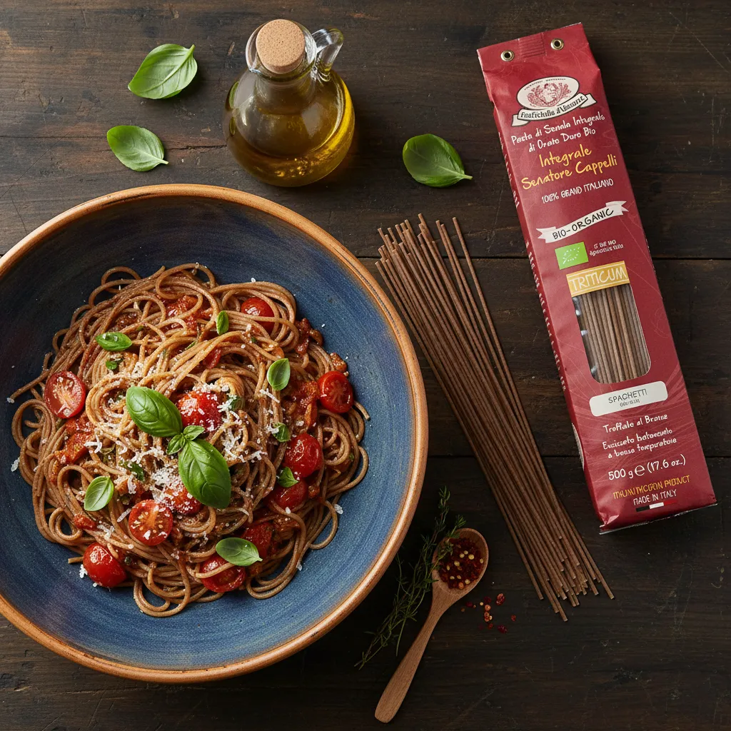500g Ekologiczne Spaghetti Pełnoziarniste – Senatore Cappelli Bio