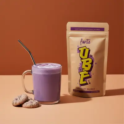 225g Fonte Ube Latte – Fioletowy Ignames Imbir Cukier Kokosowy