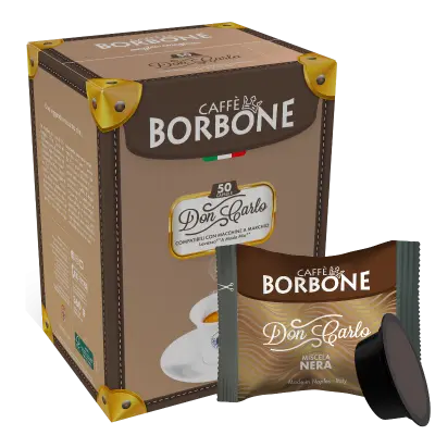 50 Capsule Caffè Borbone Don Carlo Miscela Nera - compatibili Lavazza A Modo Mio