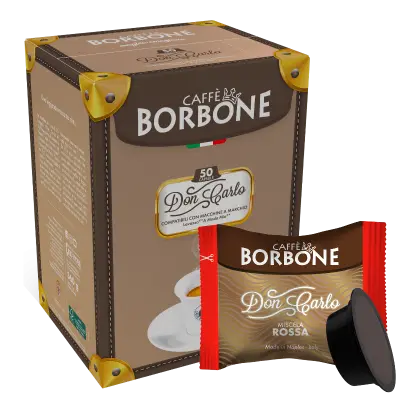 50 Capsule Caffè Borbone Don Carlo Miscela Rossa - compatibili Lavazza A Modo Mio