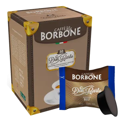 50 Capsule Caffè Borbone Don Carlo Miscela Blu - compatibili Lavazza A Modo Mio